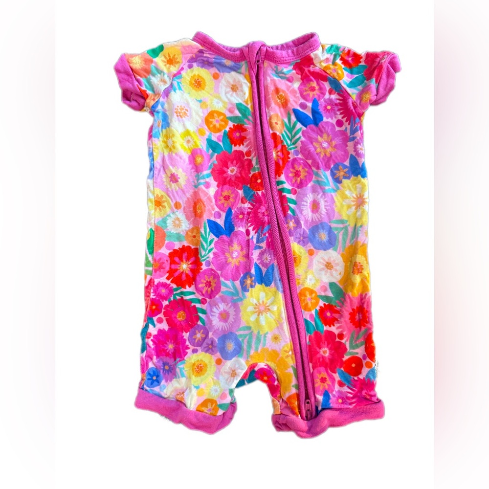 Little Sleepies 6-12 month rainbow blooms shortie